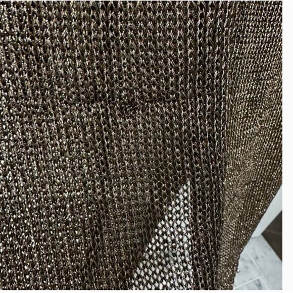 TUCKERNUCK Tuckernuck Bronze Metallic Knit Indie Dress NWT Size Large - Picture 9 of 12